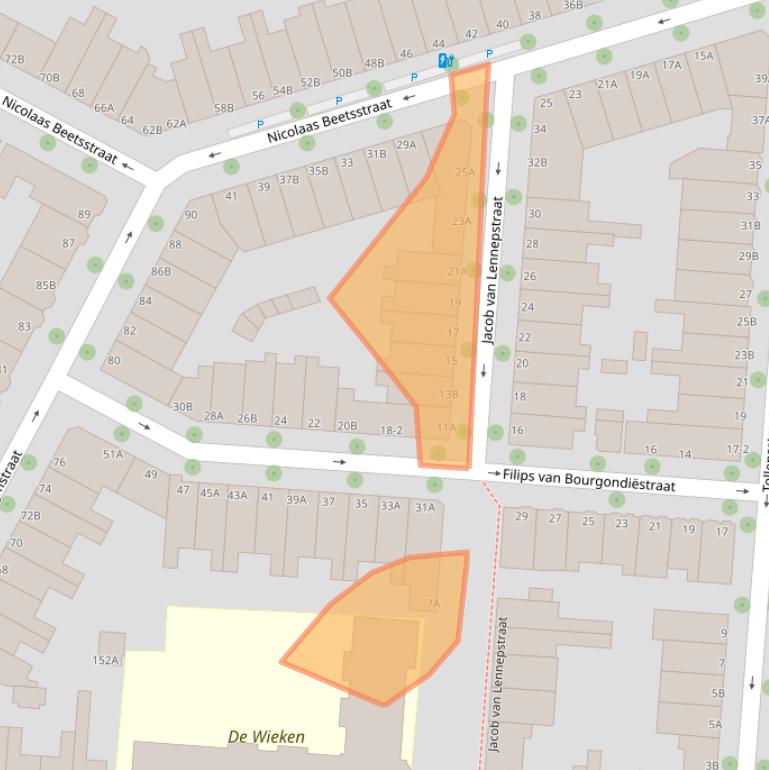 Kaart van postcodegebied 3117SH.