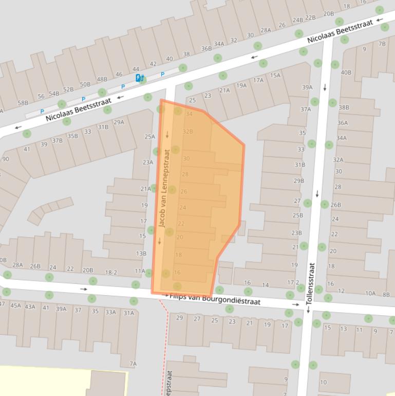 Kaart van postcodegebied 3117SK.