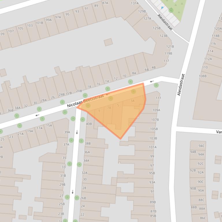 Kaart van postcodegebied 3117SL.