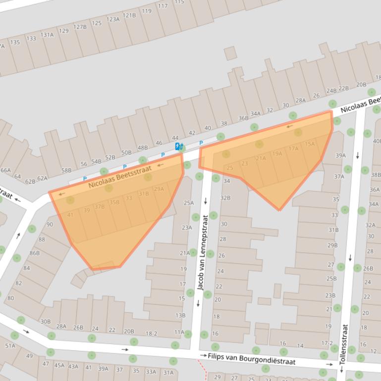 Kaart van postcodegebied 3117SM.