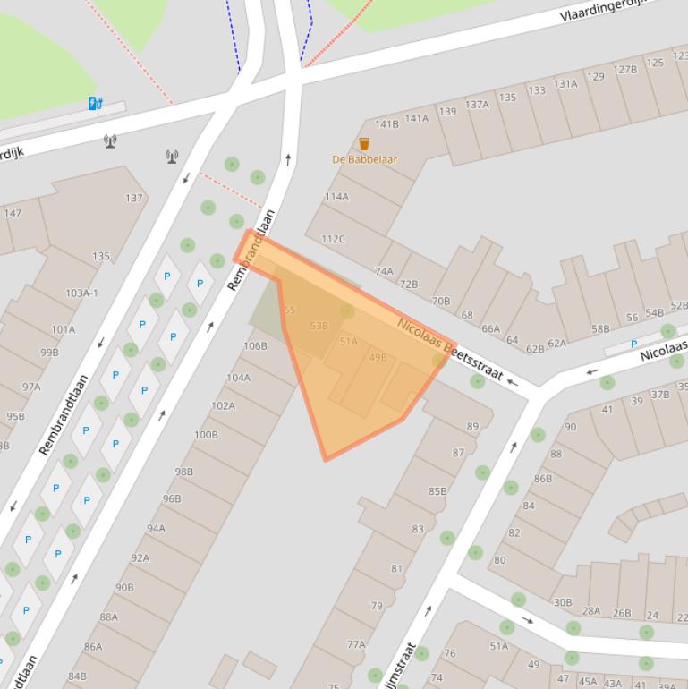 Kaart van postcodegebied 3117SN.