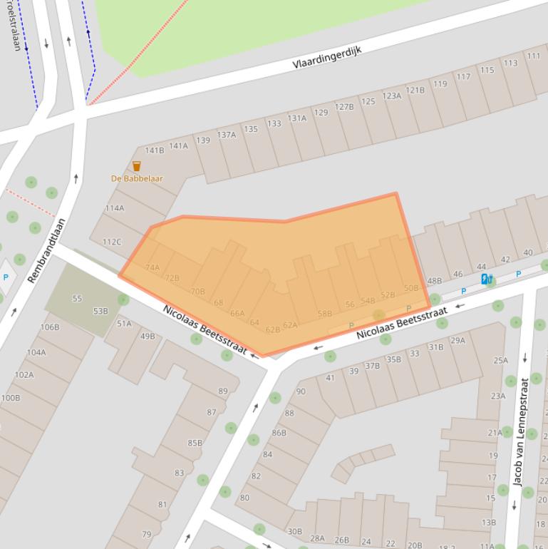 Kaart van postcodegebied 3117ST.