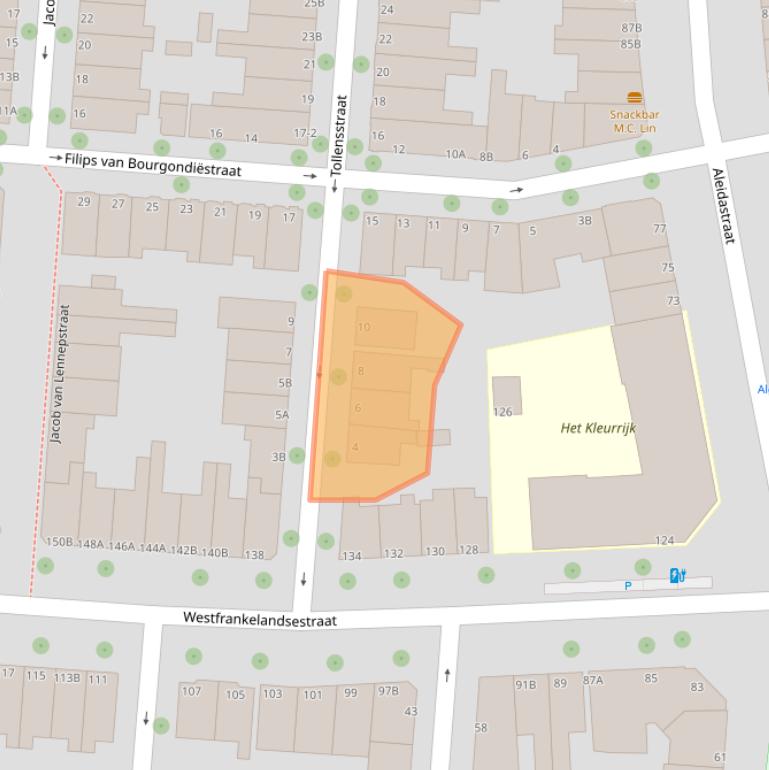 Kaart van postcodegebied 3117SX.