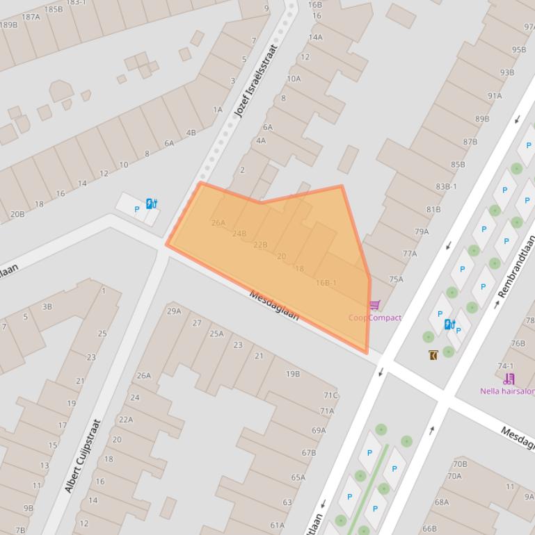 Kaart van postcodegebied 3117TK.