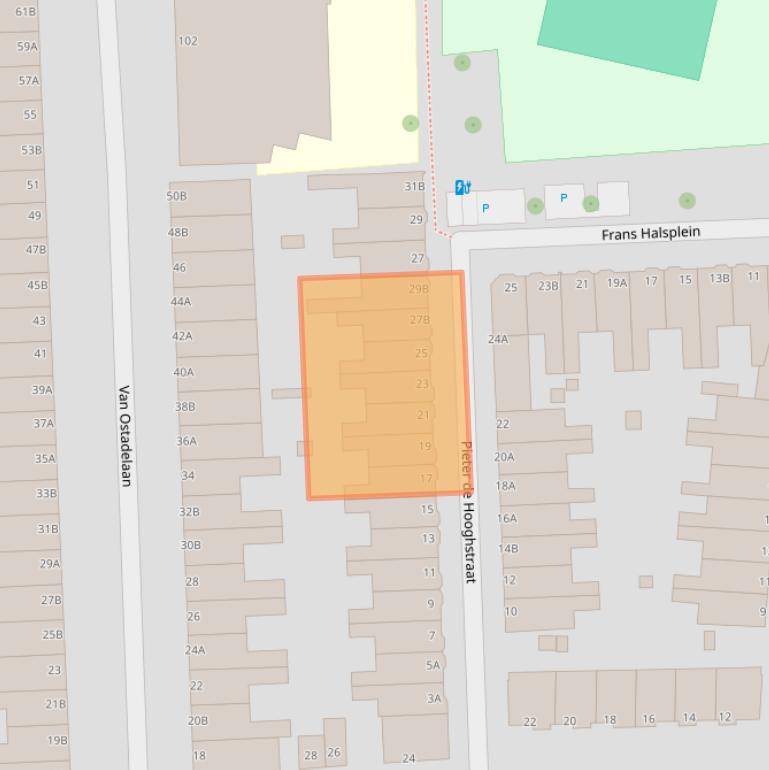 Kaart van postcodegebied 3117TM.