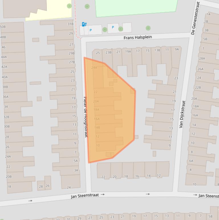 Kaart van postcodegebied 3117TN.