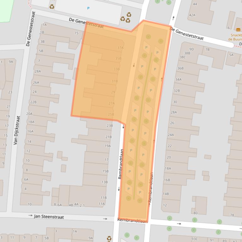 Kaart van postcodegebied 3117VC.