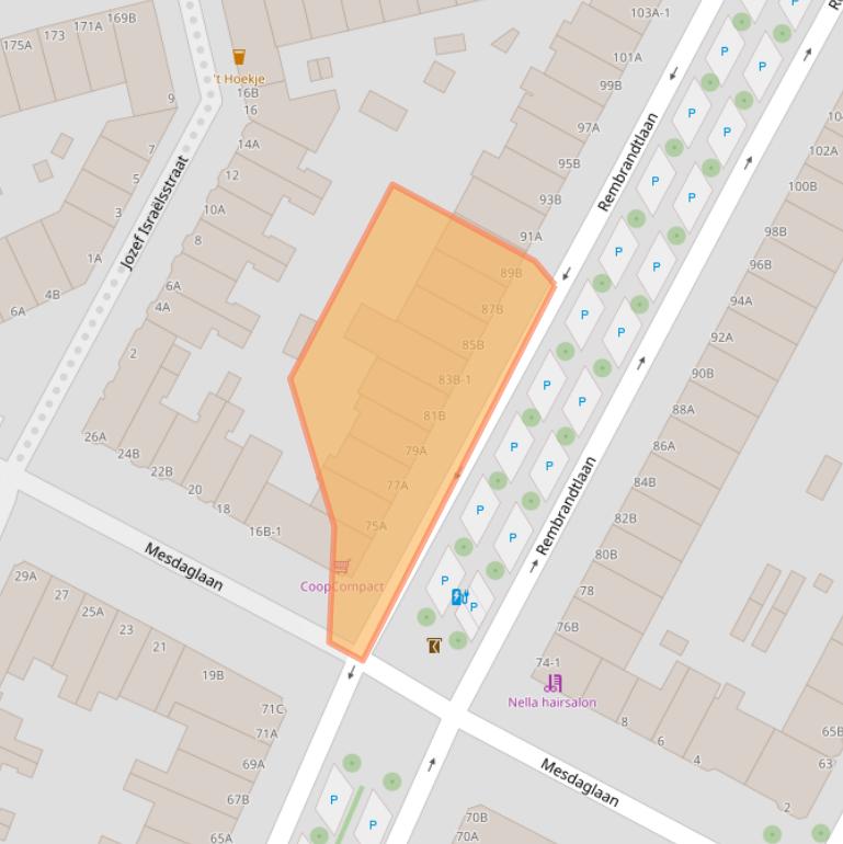 Kaart van postcodegebied 3117VG.