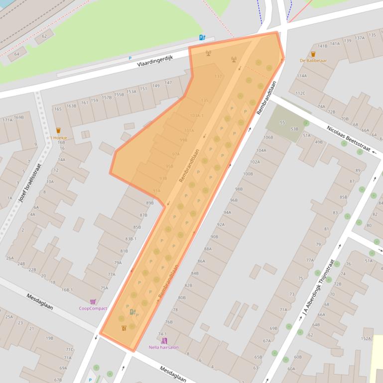 Kaart van postcodegebied 3117VH.