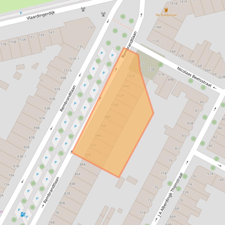 Kaart van postcodegebied 3117VR.