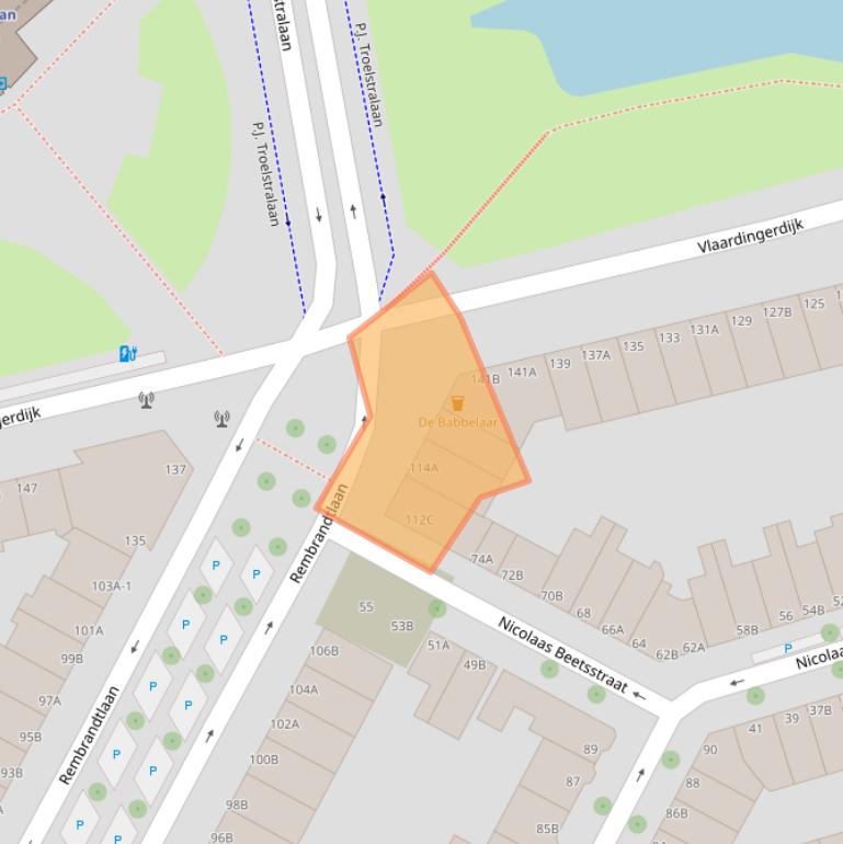 Kaart van postcodegebied 3117VS.