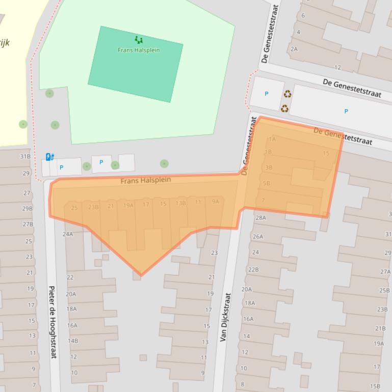 Kaart van postcodegebied 3117WD.
