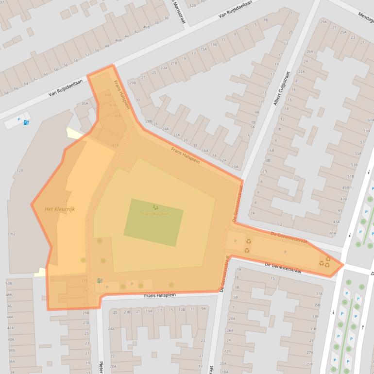 Kaart van postcodegebied 3117WE.