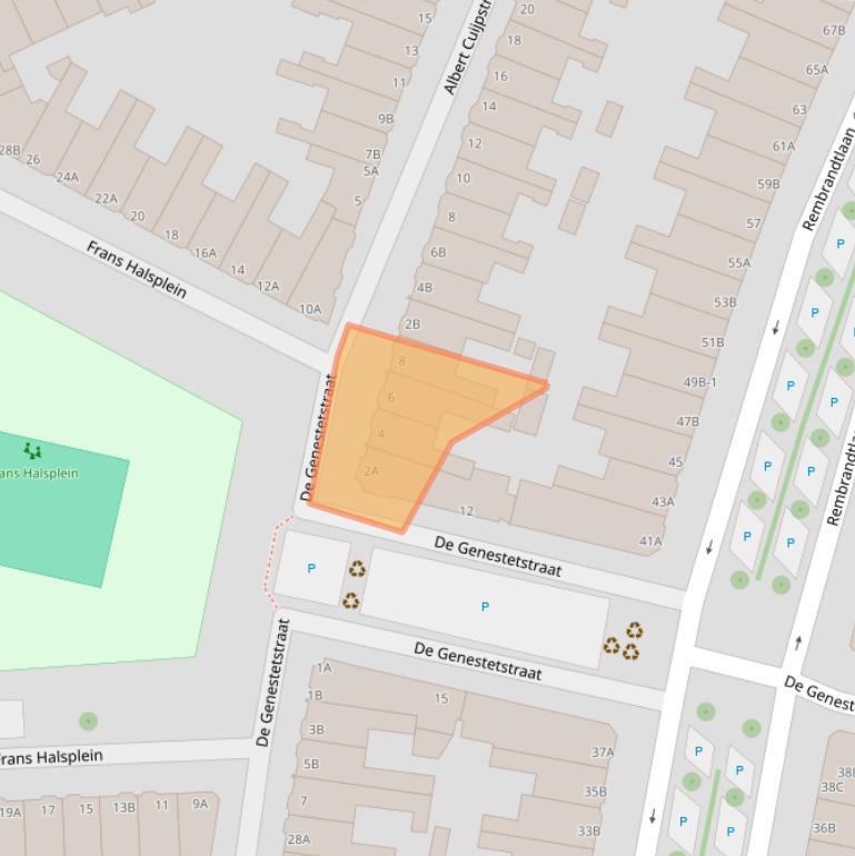 Kaart van postcodegebied 3117WG.