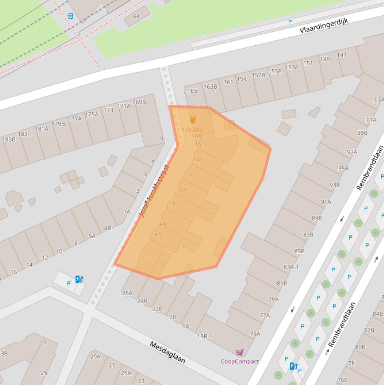 Kaart van postcodegebied 3117WL.