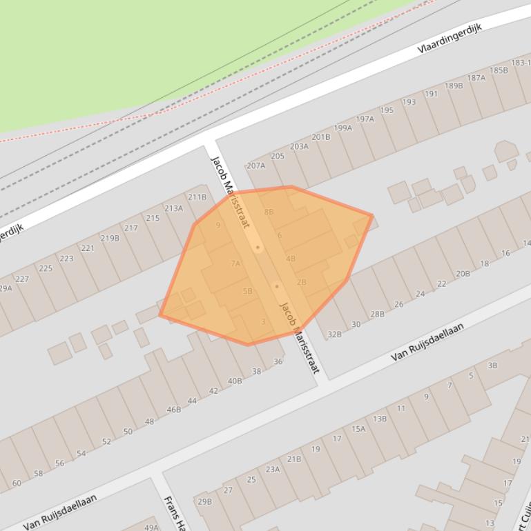 Kaart van postcodegebied 3117WN.