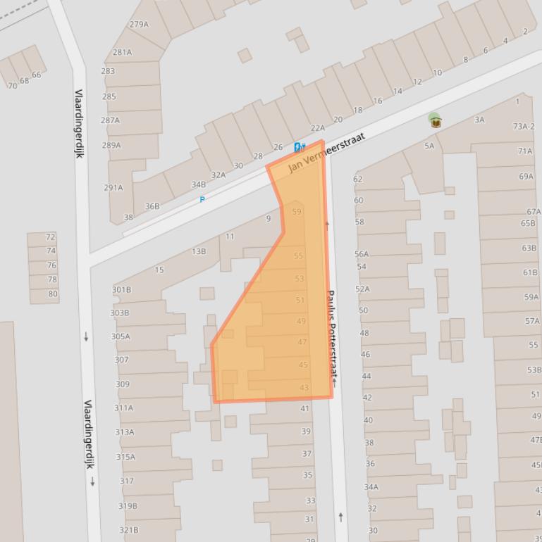 Kaart van postcodegebied 3117XC.