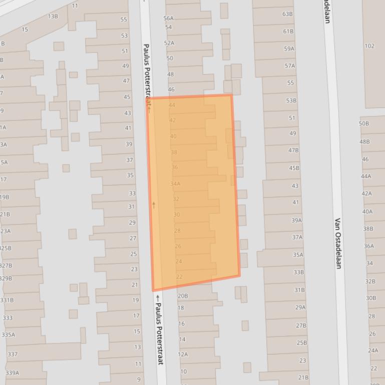 Kaart van postcodegebied 3117XE.