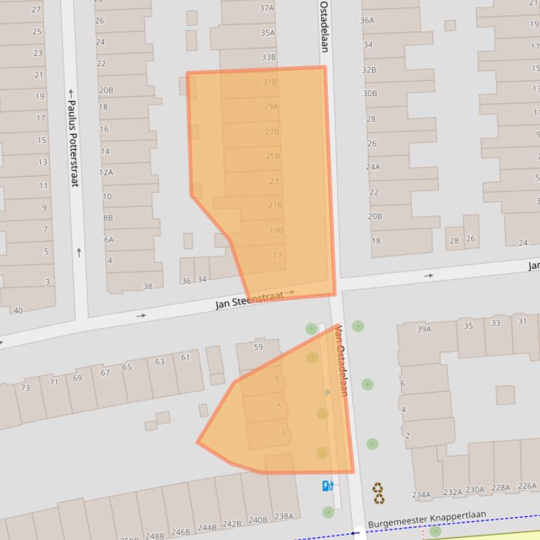 Kaart van postcodegebied 3117XH.