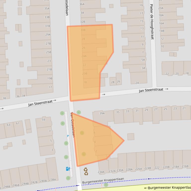Kaart van postcodegebied 3117XL.