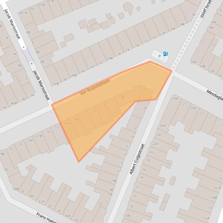 Kaart van postcodegebied 3117XN.