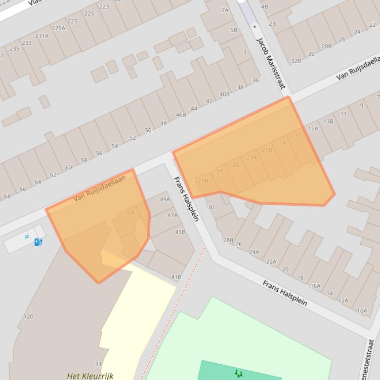 Kaart van postcodegebied 3117XP.