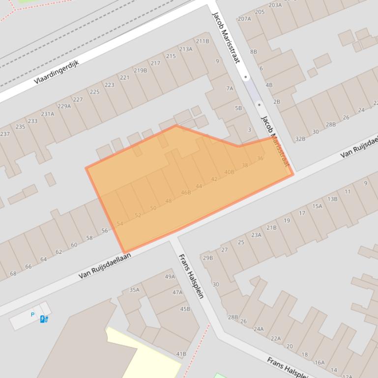Kaart van postcodegebied 3117XT.