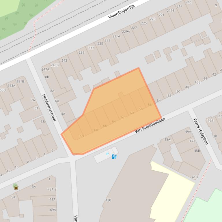 Kaart van postcodegebied 3117XV.