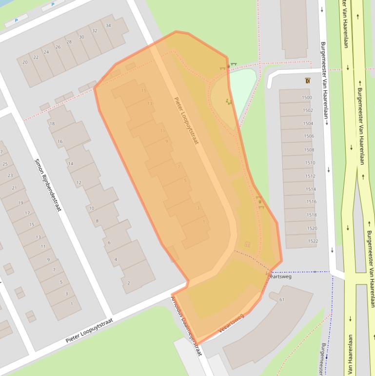 Kaart van postcodegebied 3117ZC.