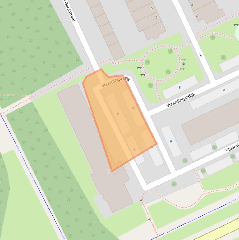 Kaart van postcodegebied 3117ZT.