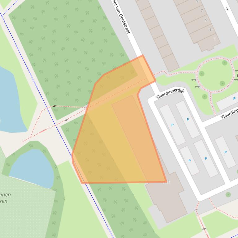 Kaart van postcodegebied 3117ZV.