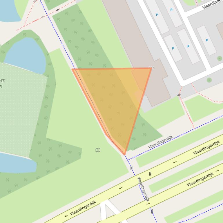 Kaart van postcodegebied 3117ZW.