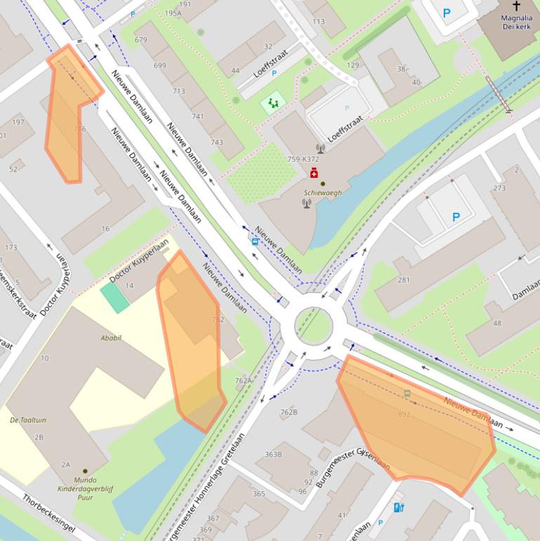 Kaart van postcodegebied 3118AC.