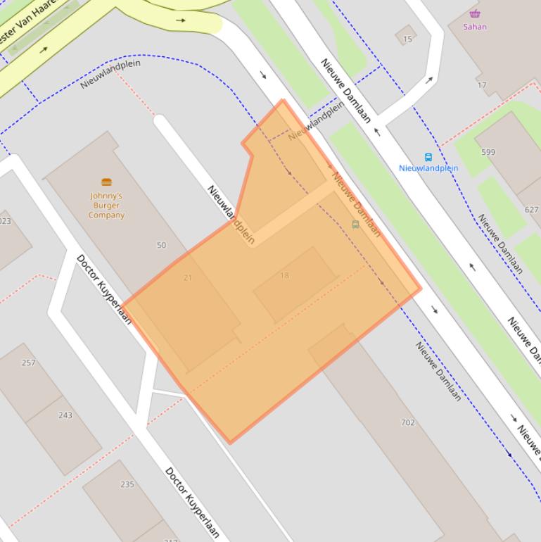 Kaart van postcodegebied 3118AD.