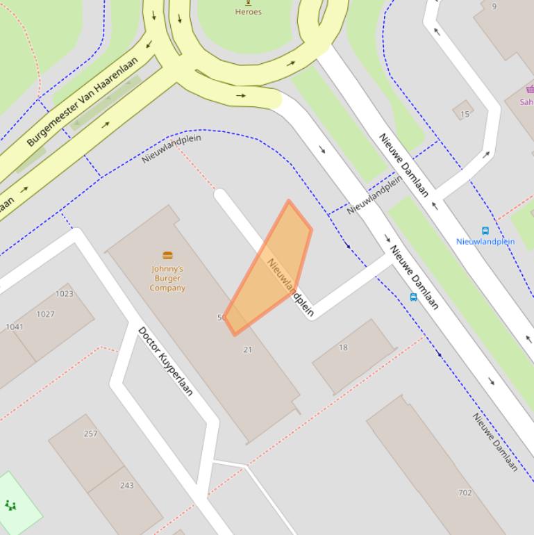 Kaart van postcodegebied 3118AE.