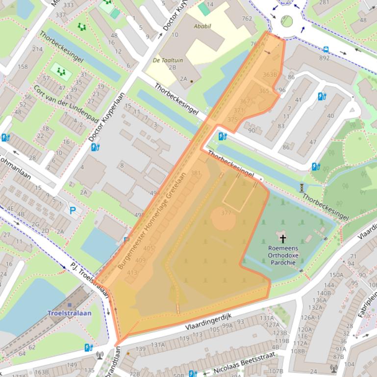 Kaart van postcodegebied 3118BA.