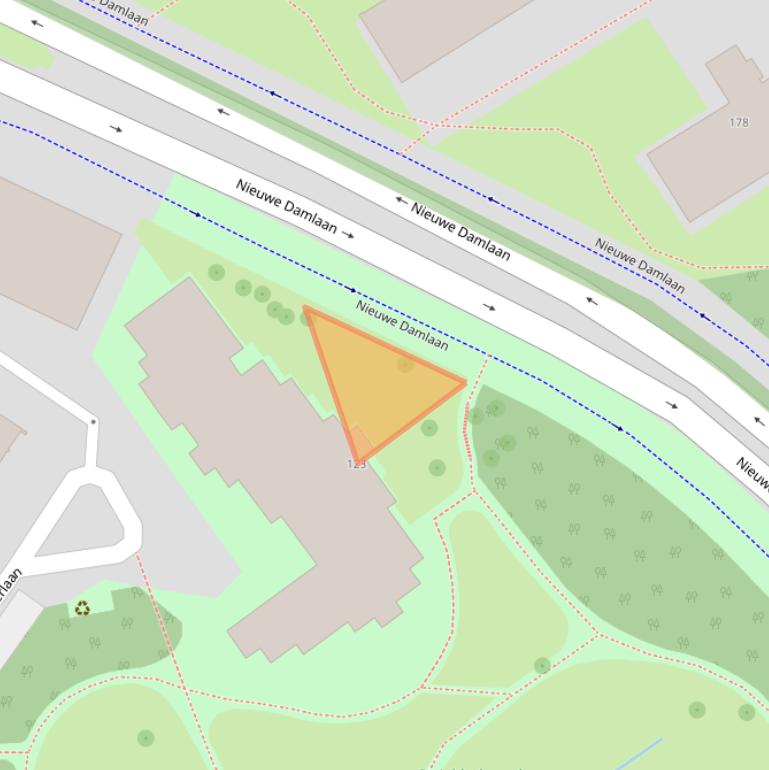 Kaart van postcodegebied 3118BE.