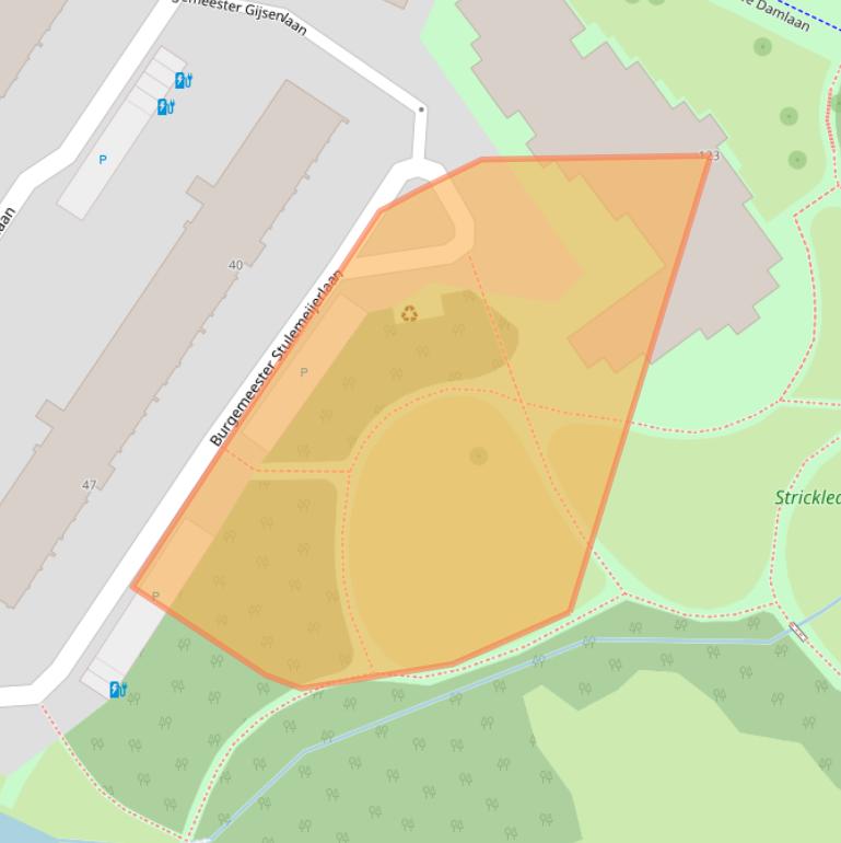 Kaart van postcodegebied 3118BG.