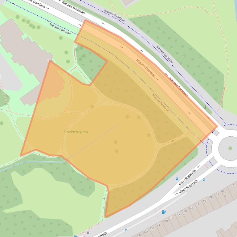 Kaart van postcodegebied 3118BH.