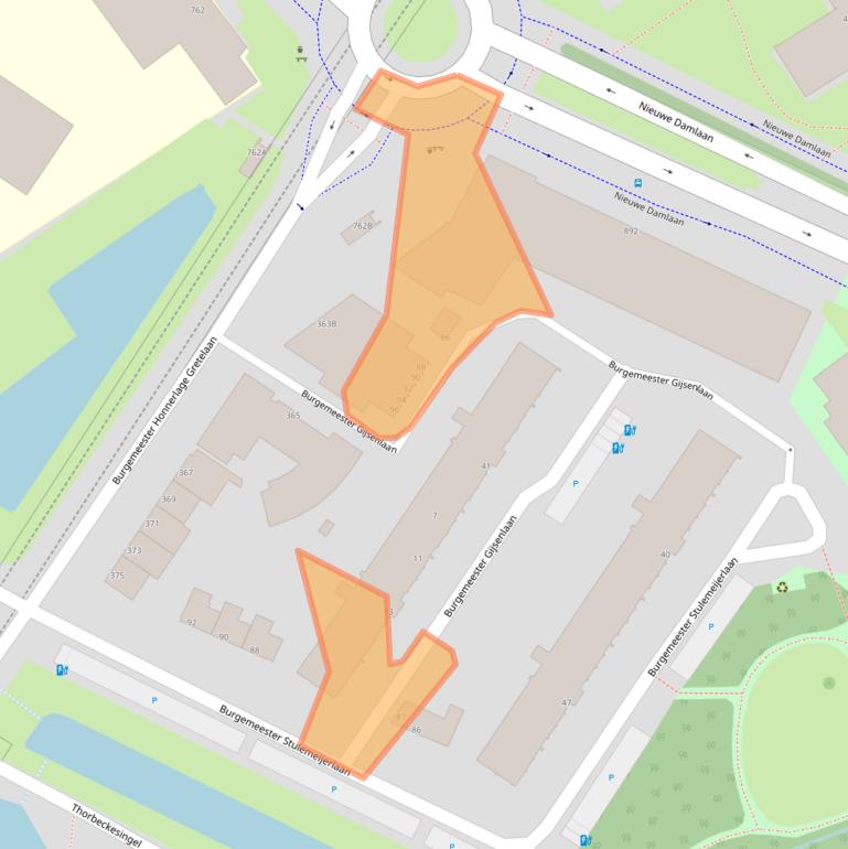 Kaart van postcodegebied 3118BM.