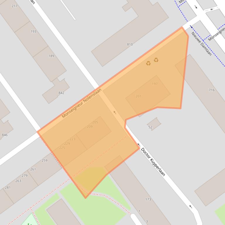 Kaart van postcodegebied 3118EA.