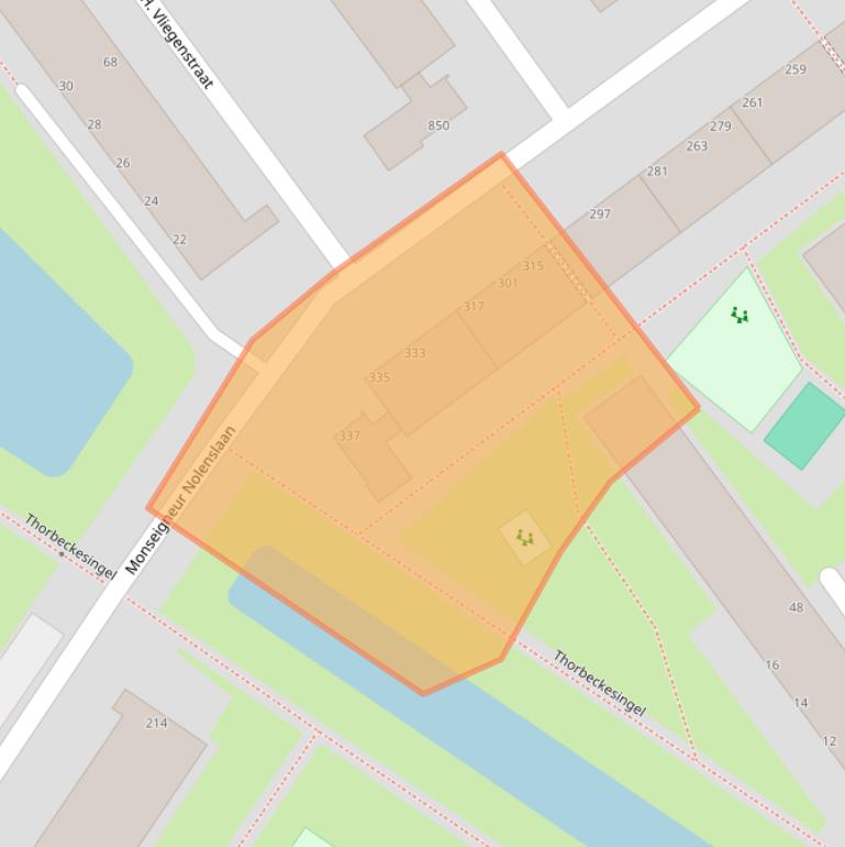 Kaart van postcodegebied 3118EC.