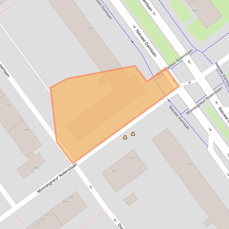 Kaart van postcodegebied 3118ED.