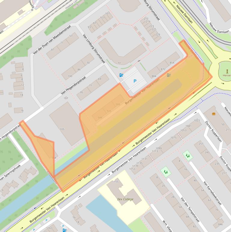 Kaart van postcodegebied 3118GL.