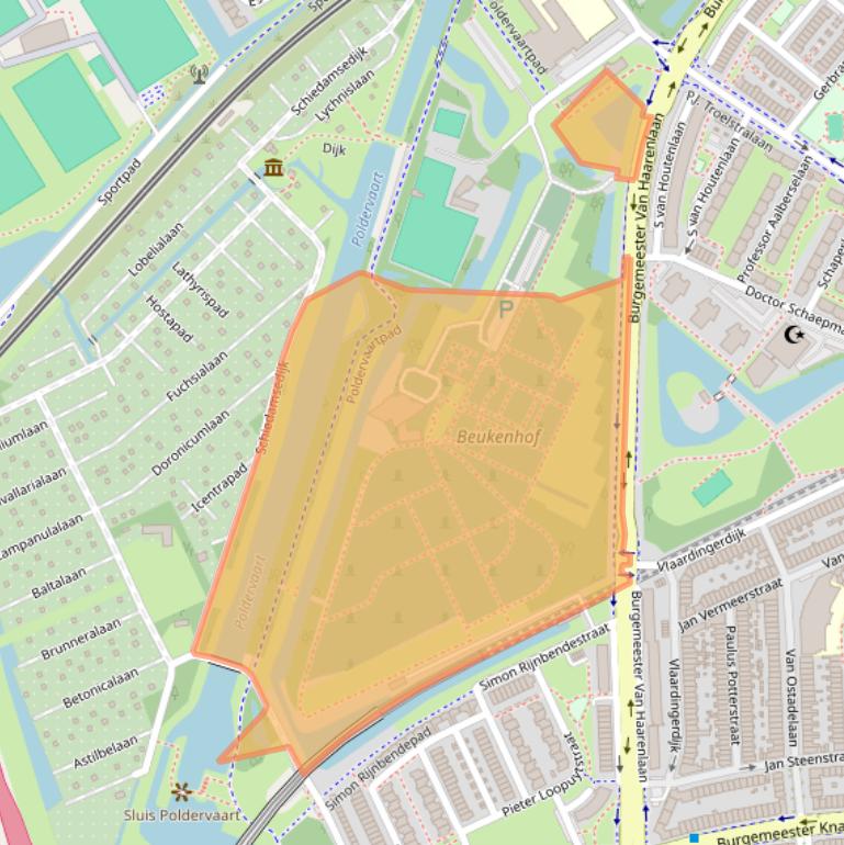 Kaart van postcodegebied 3118GR.