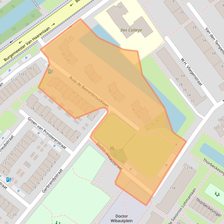Kaart van postcodegebied 3118GS.