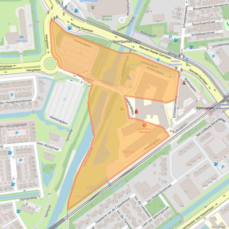 Kaart van postcodegebied 3118JH.