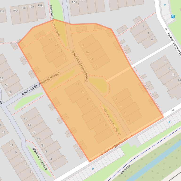 Kaart van postcodegebied 3118JL.