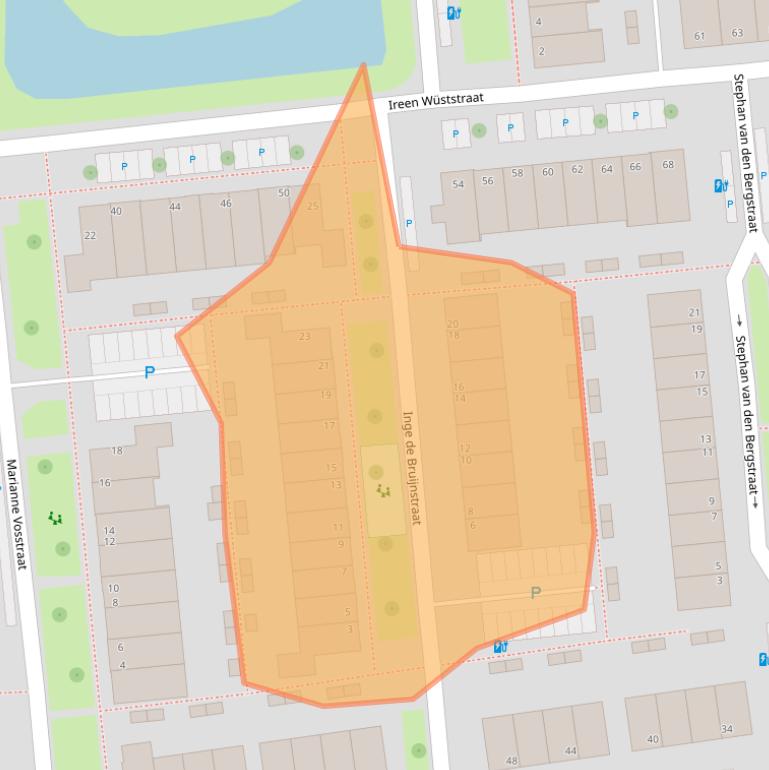 Kaart van postcodegebied 3118JR.