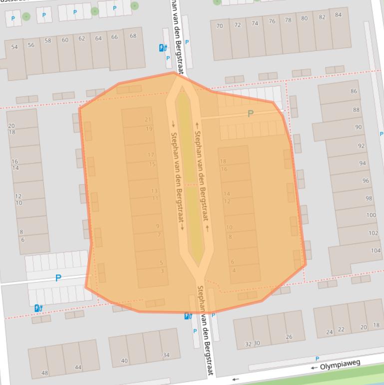 Kaart van postcodegebied 3118JS.